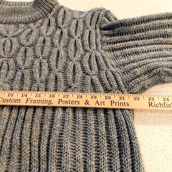 Vintage Byford 100% Wool Made in England Pullover Sweater Large Thick Cable Knit - Picture 9 of 12
